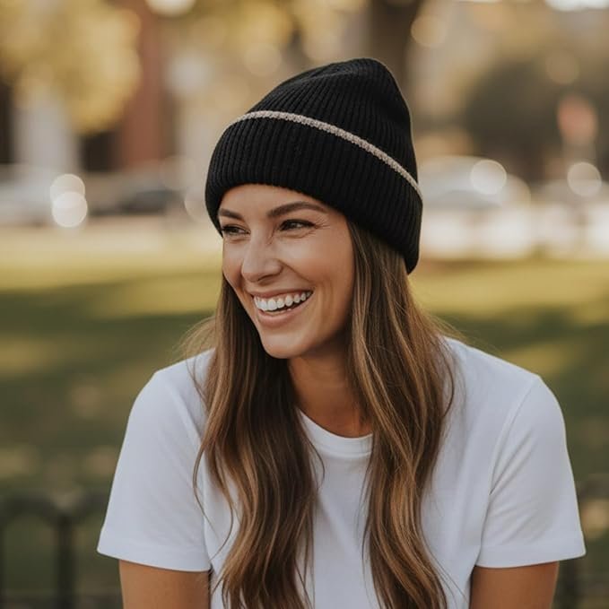 Gallezio Premium Ribbed Winter Beanie Cap for Women - Image 5